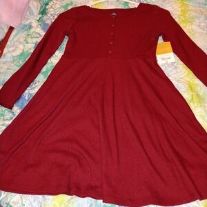 NWT Thereabouts Jersey Dress Size 7/8 Maroon